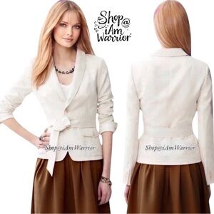 Banana Republic ecru belted belt safari jacket *shop@iamwarrior